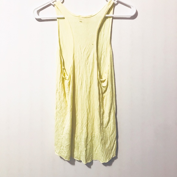 Zara Basic Yellow Tank Top Racerback 511 - Picture 2 of 3